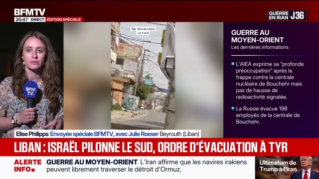Guerre au Liban: la ville de Tyr, au sud de Beyrouth, a été ciblée par des frappes israéliennes