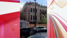 Incêndio de grandes proporções atinge prédio histórico de instituto de educação no PR; vídeo