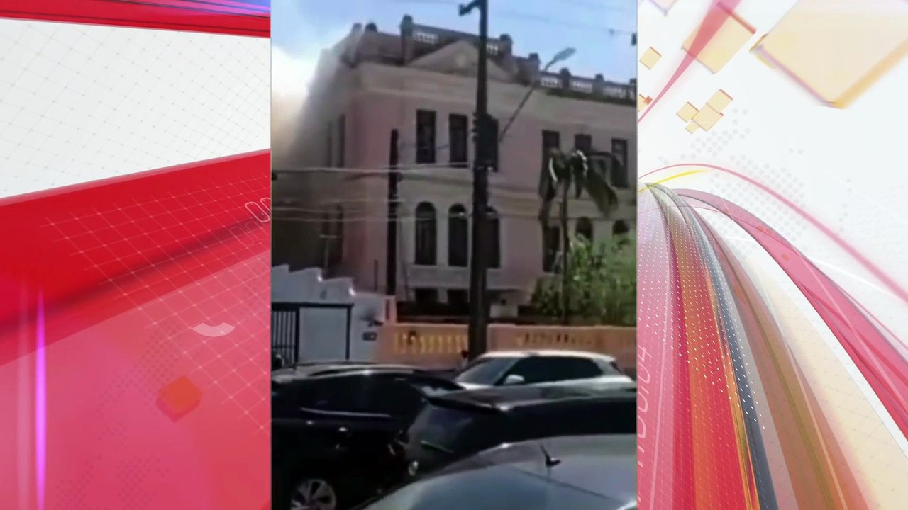 Incêndio de grandes proporções atinge prédio histórico de instituto de educação no PR; vídeo