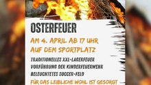 Besucht unser traditionelles Osterfeuer am 4. April. Wir freuen uns auf Euch!