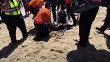 Joven fue rescatada del mar la tarde de este sábado en la zona de playa de San Felipe