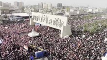 Una gran multitud se concentra en Bagdad para condenar la guerra contra Irán