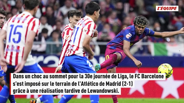 Le FC Barcelone arrache la victoire contre un Atlético de Madrid réduit à 10 - Foot - Liga