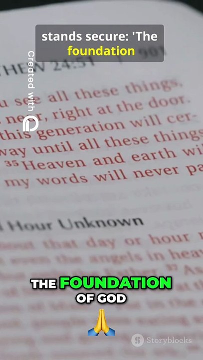 Sure Foundation_ God's Purpose Endures Forever #bible #purpose #freedom #shorts