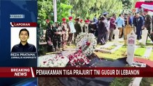 Pejabat TNI dan Keluarga Tabur Bunga di Makam 3 Prajurit TNI yang Gugur yang di Lebanon