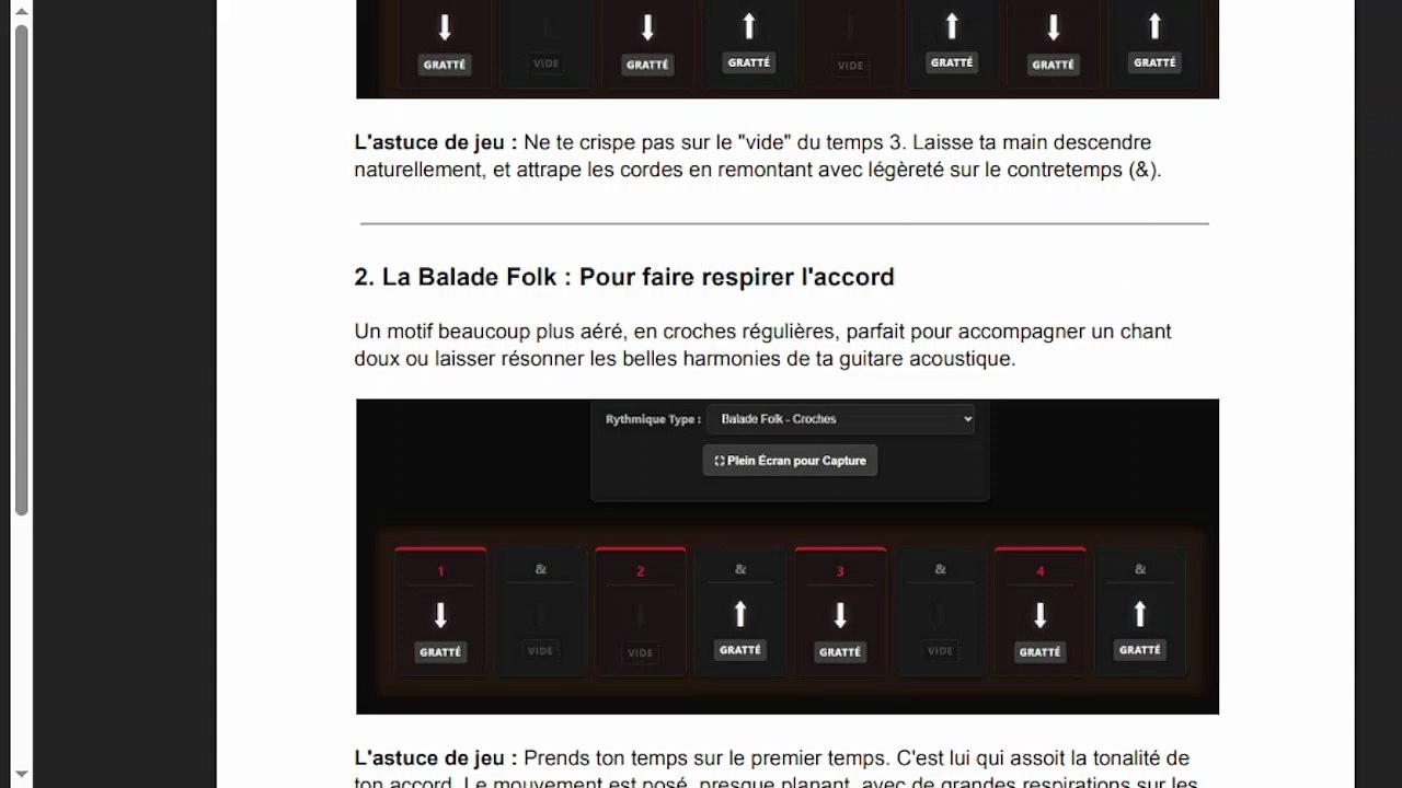 Générateur de strumming guitare  l'outil gratuit pour débloquer votre main droite