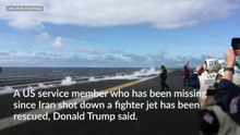 Trump says missing US service member has been rescued in Iran