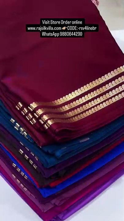 KSIC inspired Design Pure Mysore Crape silk sarees 110gsm Buy Online India at Rajsilkvilla