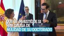 Denuncian el autoplagio de Cuerpo en su tesis para que se investigue si hay causa de nulidad de su doctorado