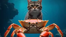 Crab Mission 🦀🌊  Underwater Cat Deep Sea Rescue 😻