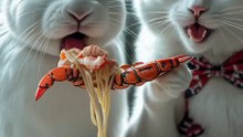 Ms. & Ms. Cat 😻🍝  Enjoying Pasta Together!