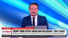 Trump confirma resgate de 2º piloto de jato derrubado pelo Irã: 'São e salvo'