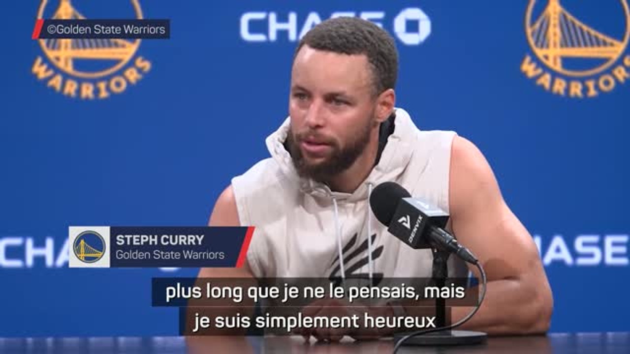 Warriors - Curry rassure sur son genou et explique s’habituer à une “nouvelle normalité”