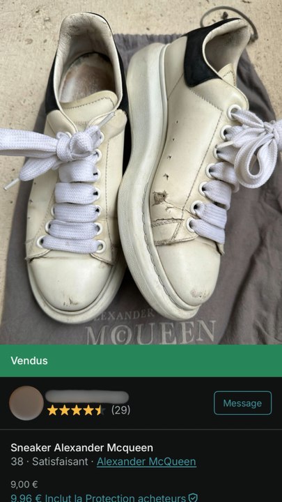 Achat/Revente d’une paire d’Alexander McQueen #sneakers #vinted #cleaning #restauration #reparation #satisfaisant