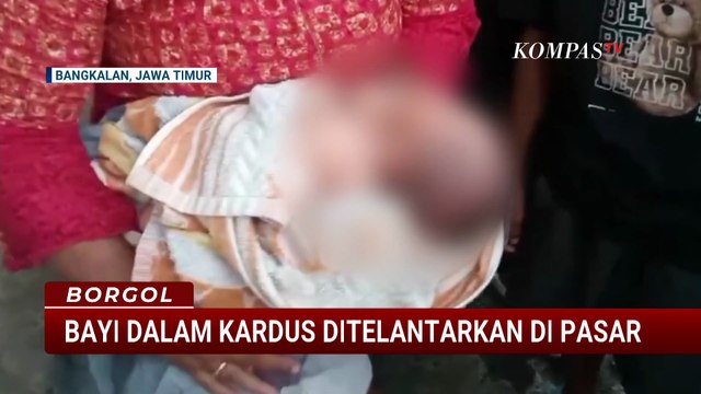Geger! Bayi Laki-laki Ditemukan dalam Kardus di Pasar Sapi Blega Bangkalan