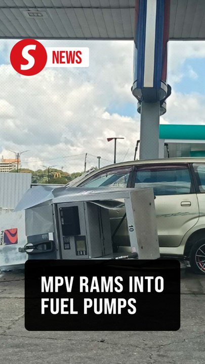 MPV crashes into fuel pumps at petrol station in Keningau