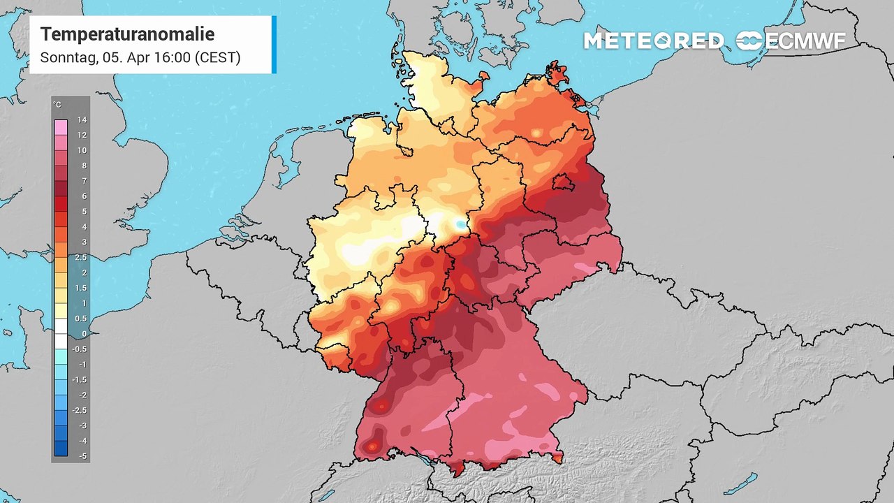 Sehr warmer Ostersonntag - besonders in Süddeutschlad!
