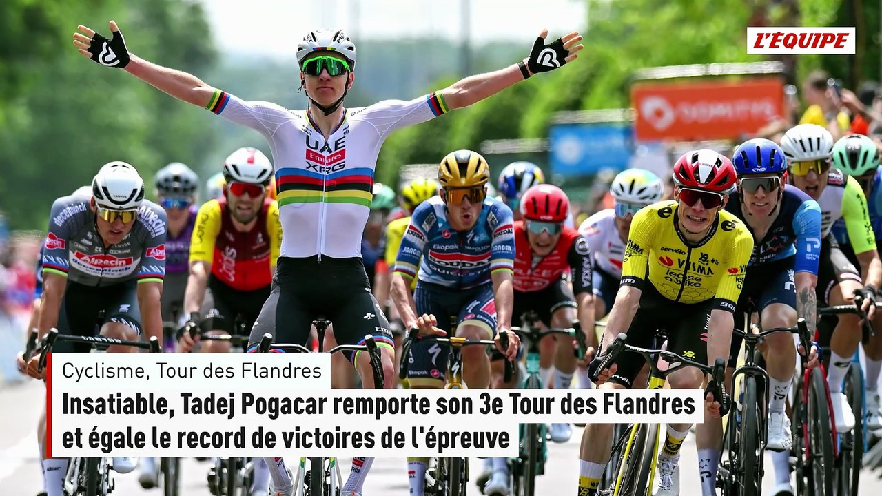 Insatiable, Tadej Pogacar remporte son 3e Tour des Flandres et égale le record de victoires de l'épreuve - Cyclisme - Tour des Flandres