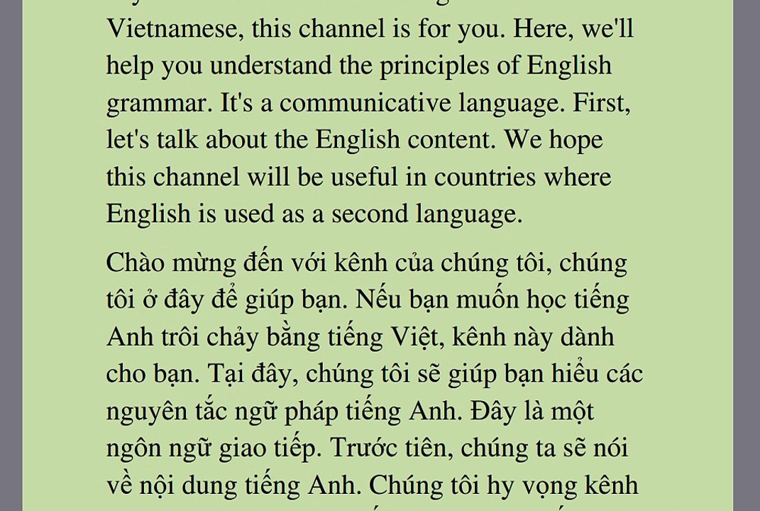 HỌC TIẾNG ANH BẰNG TIẾNG VIỆT(danh sách nội dung)bằng ngôn ngữ mẹ đẻ của bạn