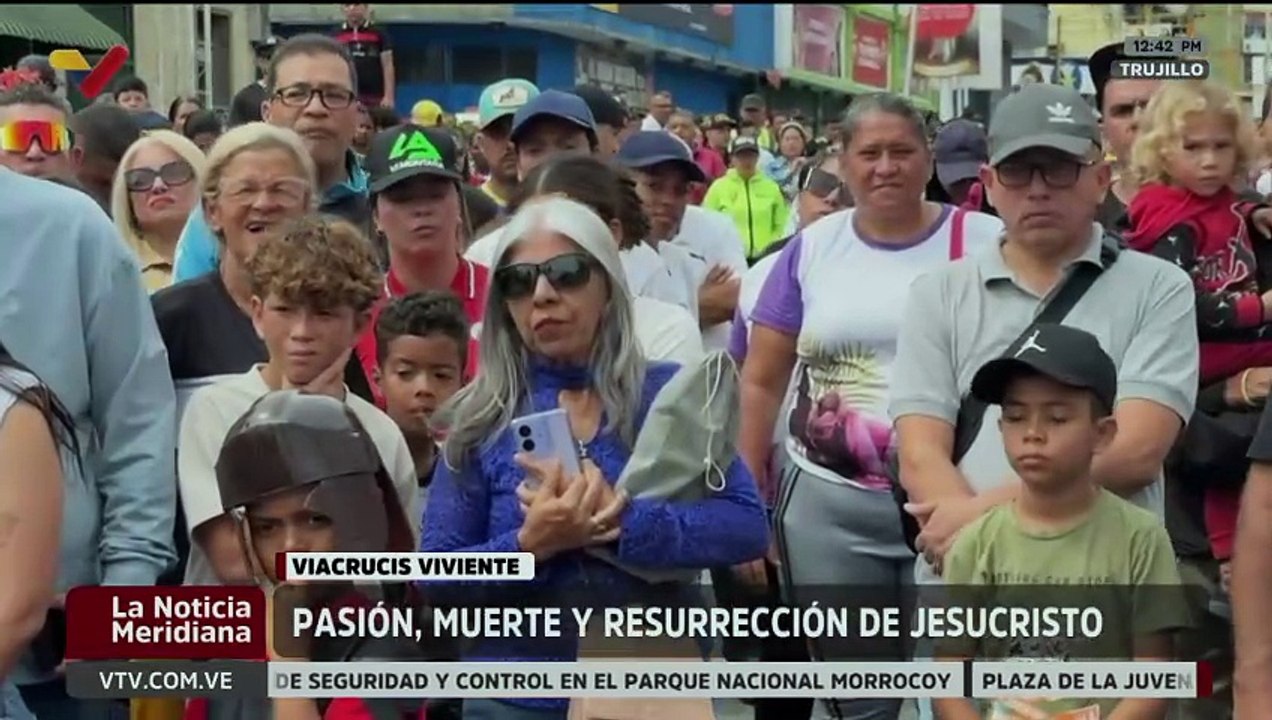 Fieles de Trujillo invitan a la reflexión y a la reconciliación con la puesta escena del Viacrucis Viviente