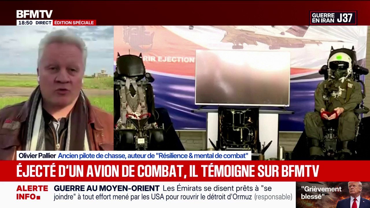 "C'est une expérience violente": Olivier Pallier, ancien pilote de chasse éjecté d'un avion de combat, témoigne sur BFMTV