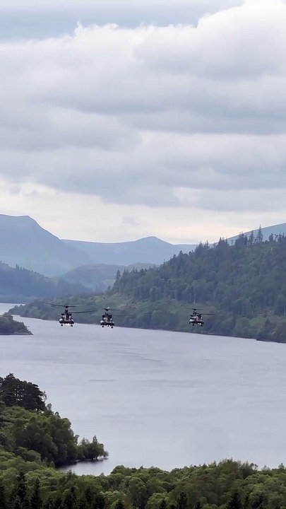 Combat Helicopter Going Iran in Pilot Rescue Operation