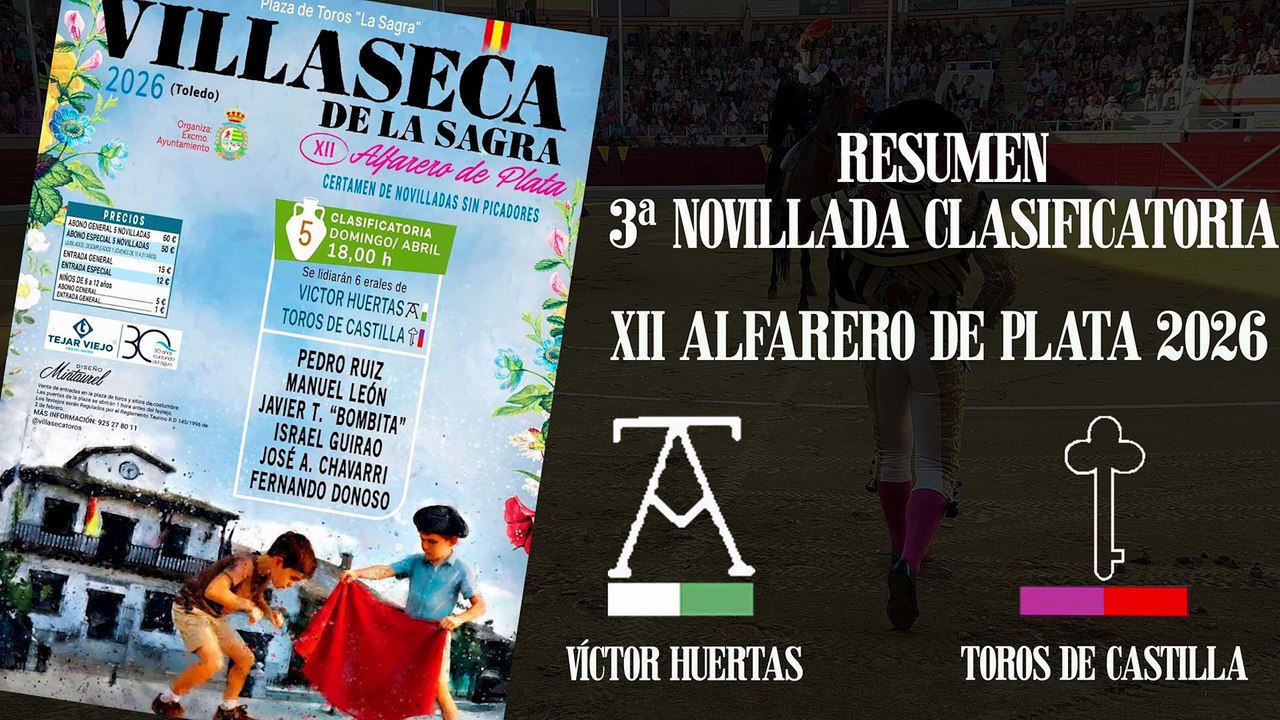 RESUMEN 3ª NOVILLADA CLASIFICATORIA XII CERTAMENN ALFARERO DE PLATA 2026