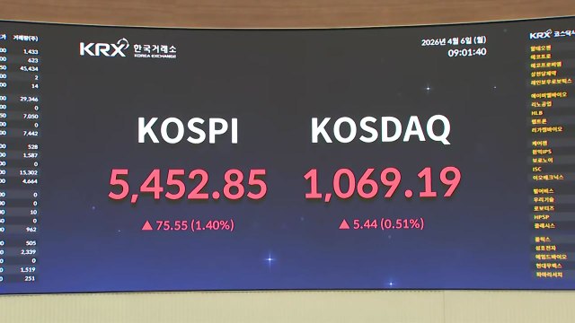 코스피, 0.86% 오른 5,423.35 개장 / YTN