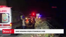 Tekirdağ'da deniz kenarına düşen otomobilde 3 kişi yaralandı