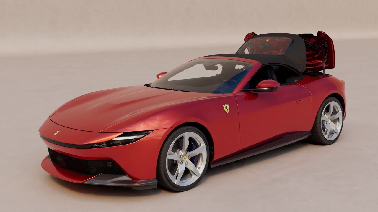 Ferrari Amalfi Spider Aerodynamics animation