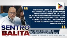 Mga nagpapakalat ng fake news hinggil sa supply at presyo ng enerhiya sa bansa, may pananagutan sa batas ayon sa PCO