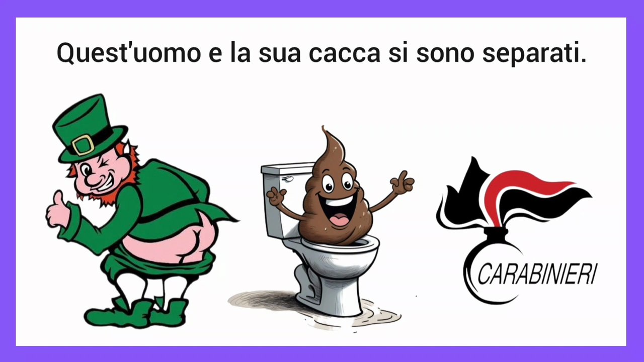Quest'uomo e la sua cacca si sono separati.