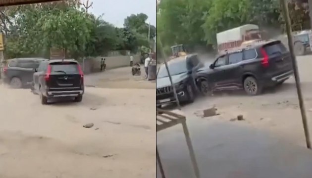 Scorpio Vs Scorpio! Road Rage Drama Shocks Gurugram Streets