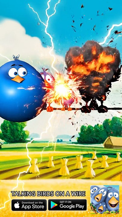 Lightning strike gone deliciously wrong! 🍗🤣 Talking Birds On A Wire Game