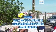 Un cura en moto vuelve a guiar la Semana Santa sobre ruedas en Sintra