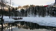 Karadeniz'in saklı cenneti Karagöl'ün yüzeyi buz tuttu