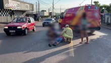 Motociclista de 26 anos se fere em batida no bairro Interlagos