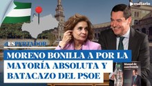 Moreno Bonilla a por la mayoría absoluta y batacazo histórico del PSOE en Andalucía