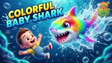 Colorful Baby Shark Song 🦈 | Fun Kids Dance Song | Nursery Rhymes for Toddlers | Kids Melody Garden