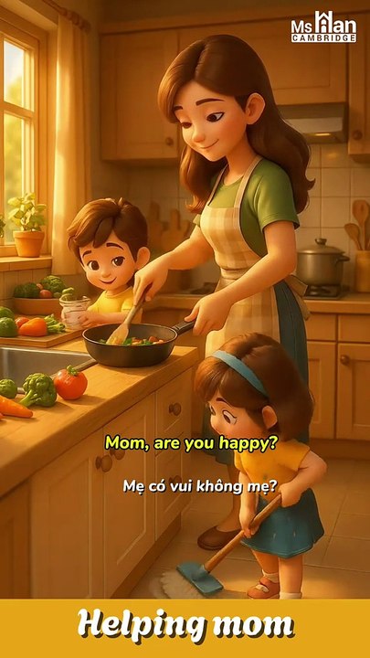 Helping mom