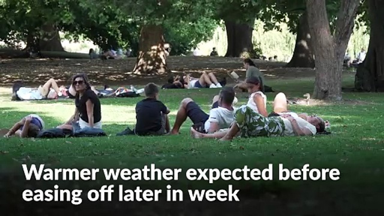 Warmer weather expected before easing off later in week