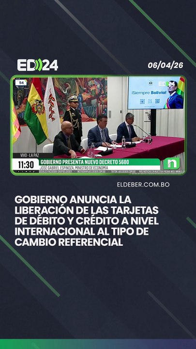 Gobierno anuncia la liberación de las tarjetas de débito y crédito a nivel internacional al tipo de cambio referencial