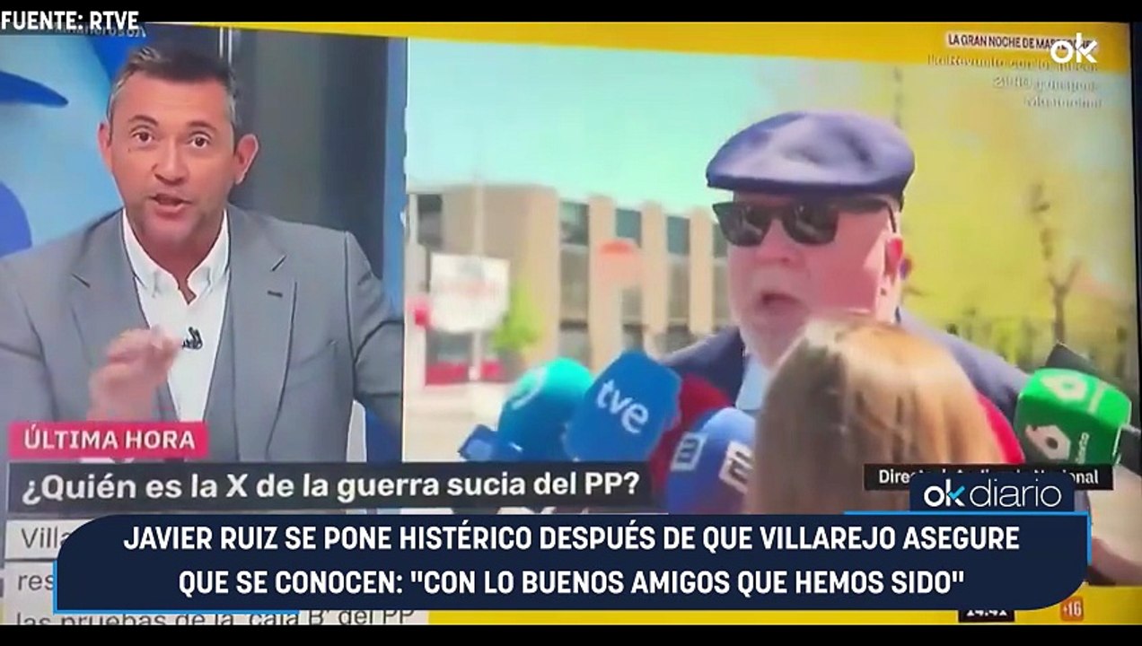 Javier Ruiz se pone histérico después de que Villarejo asegure que se conocen: "Con lo buenos amigos que hemos sido"