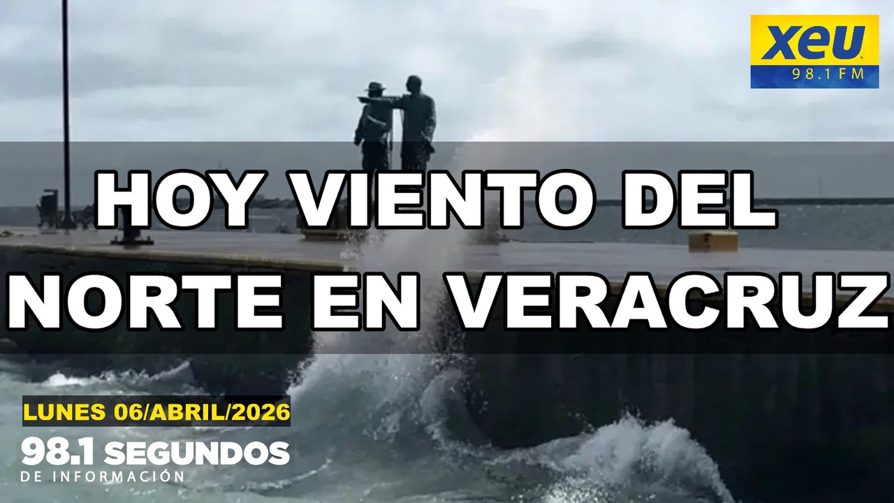Hoy viento del norte en Veracruz