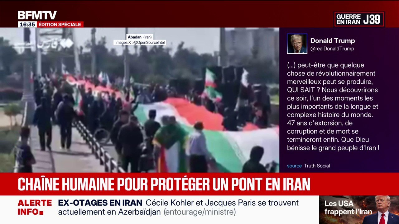 Menaces de Donald Trump: une chaîne humaine a été formée en Iran pour défendre un pont
