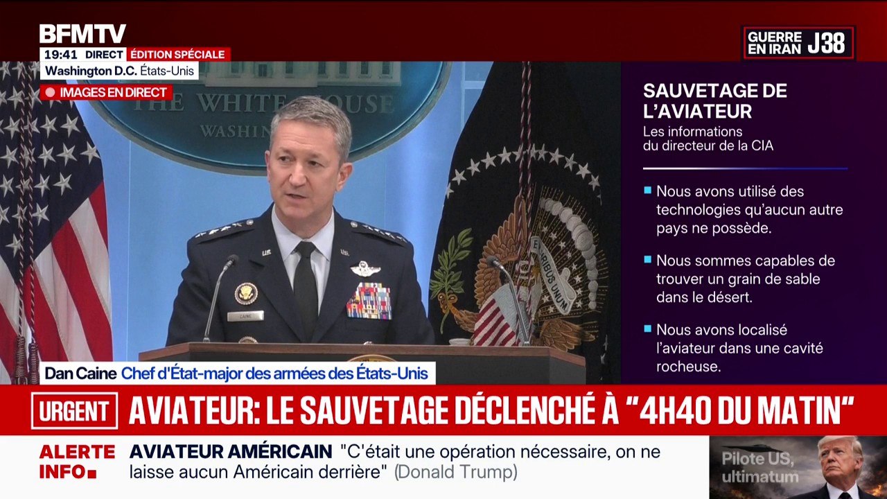 Pilote américain sauvé en Iran: "La mission a été déclenchée à 4h40 du matin", détaille Dan Caine, chef d'État-major des armées des États-Unis