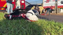 Colisão entre motos deixa jovem ferida e interdita Avenida Rocha Pombo, em Cascavel