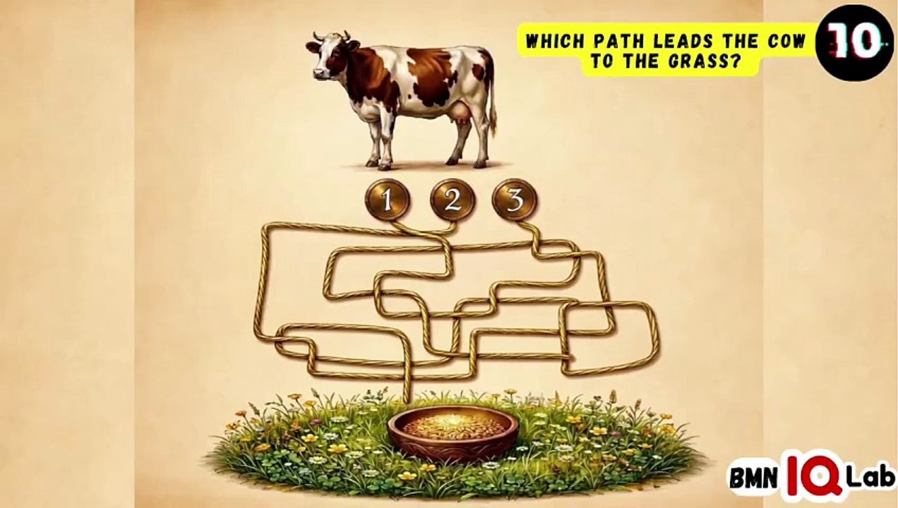 #GuessingDoesntWork ✋️😒 Which Path Leads the Cow to the Grass? 🌱🐄