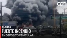 🚨¡Última Hora! Fuerte incendio en depósito vehicular en Aguascalientes