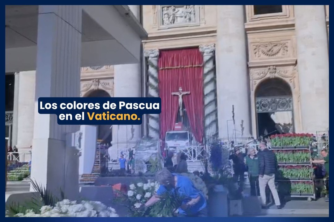 Los colores de Pascua en el Vaticano